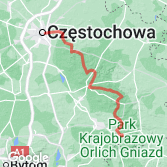 Mapa Szlak Orlich Gniazd (Częstochowa - Podzamcze)